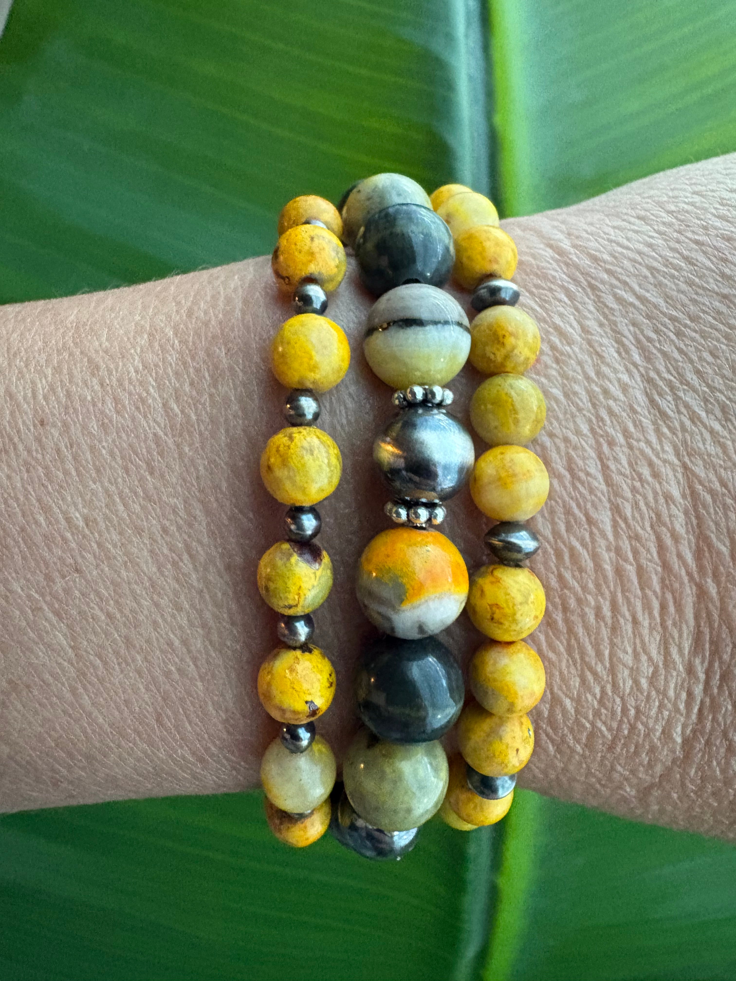 Bumblebee Jasper Chunky Prissy Bracelet