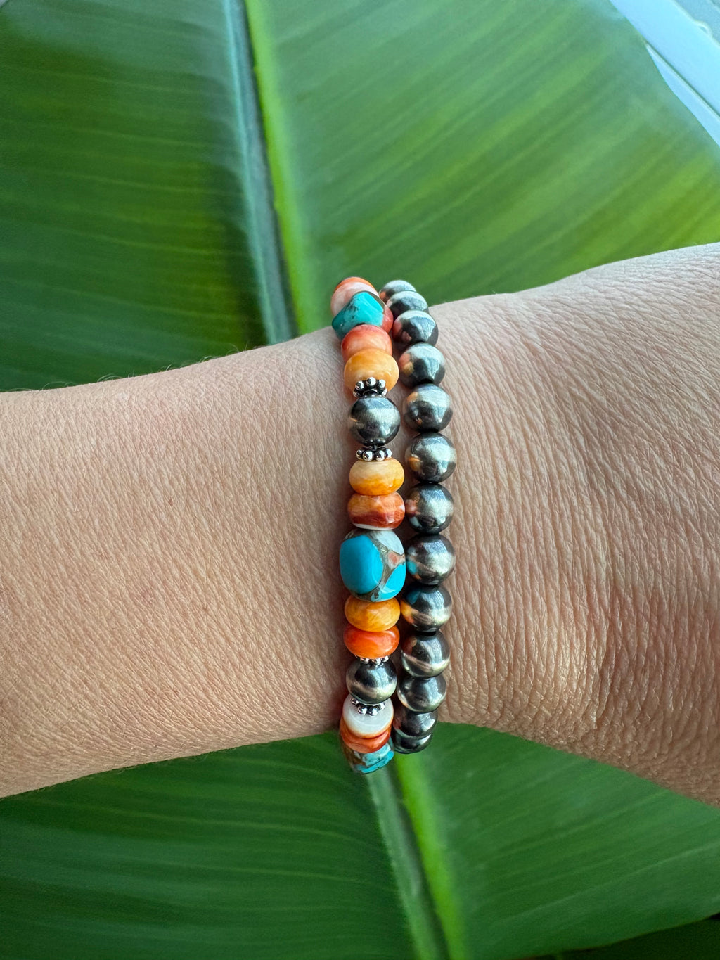 Kingman Orange Spiny Nugget  Prissy Bracelet