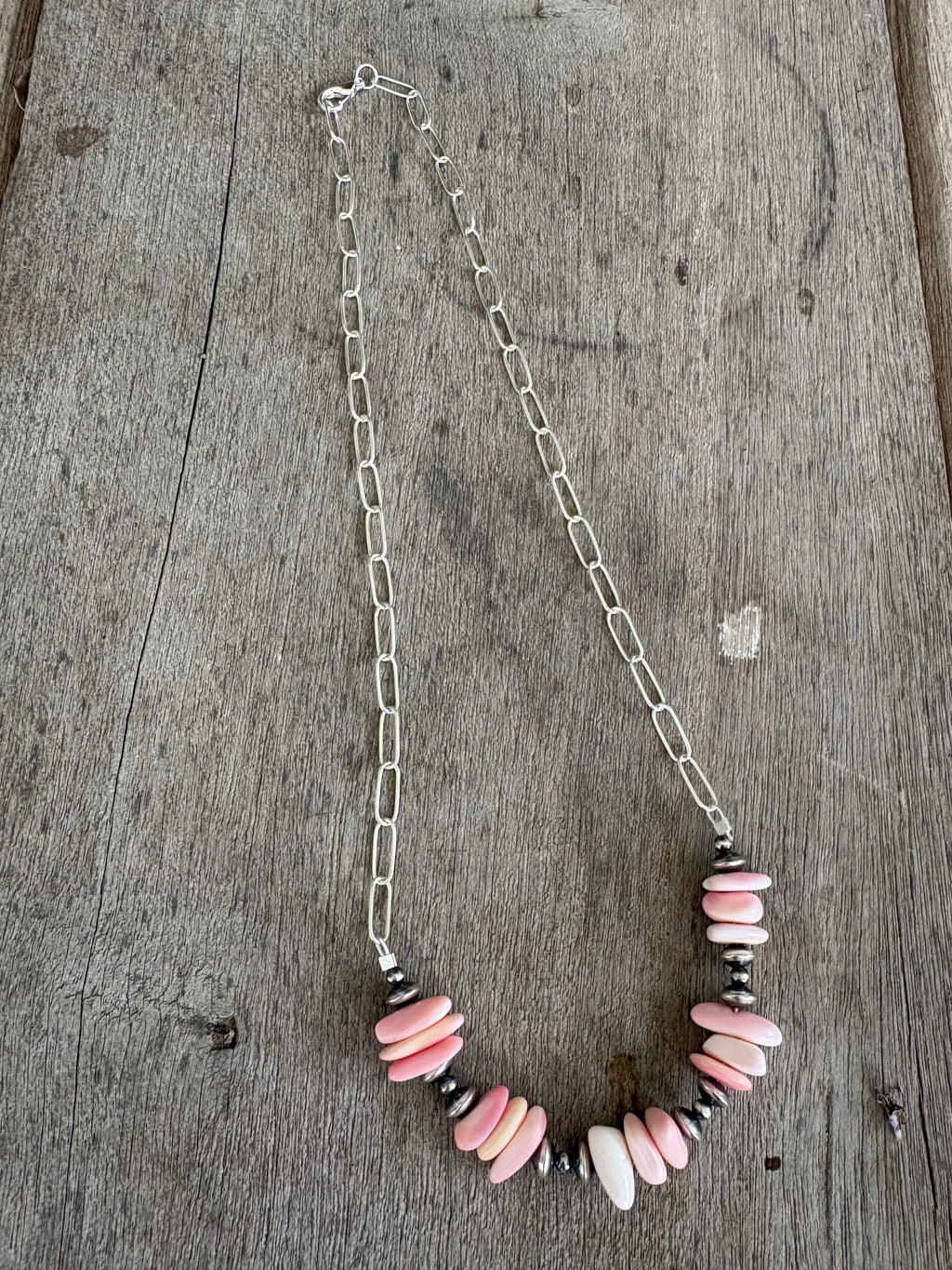 Pink Conch Chain Necklace