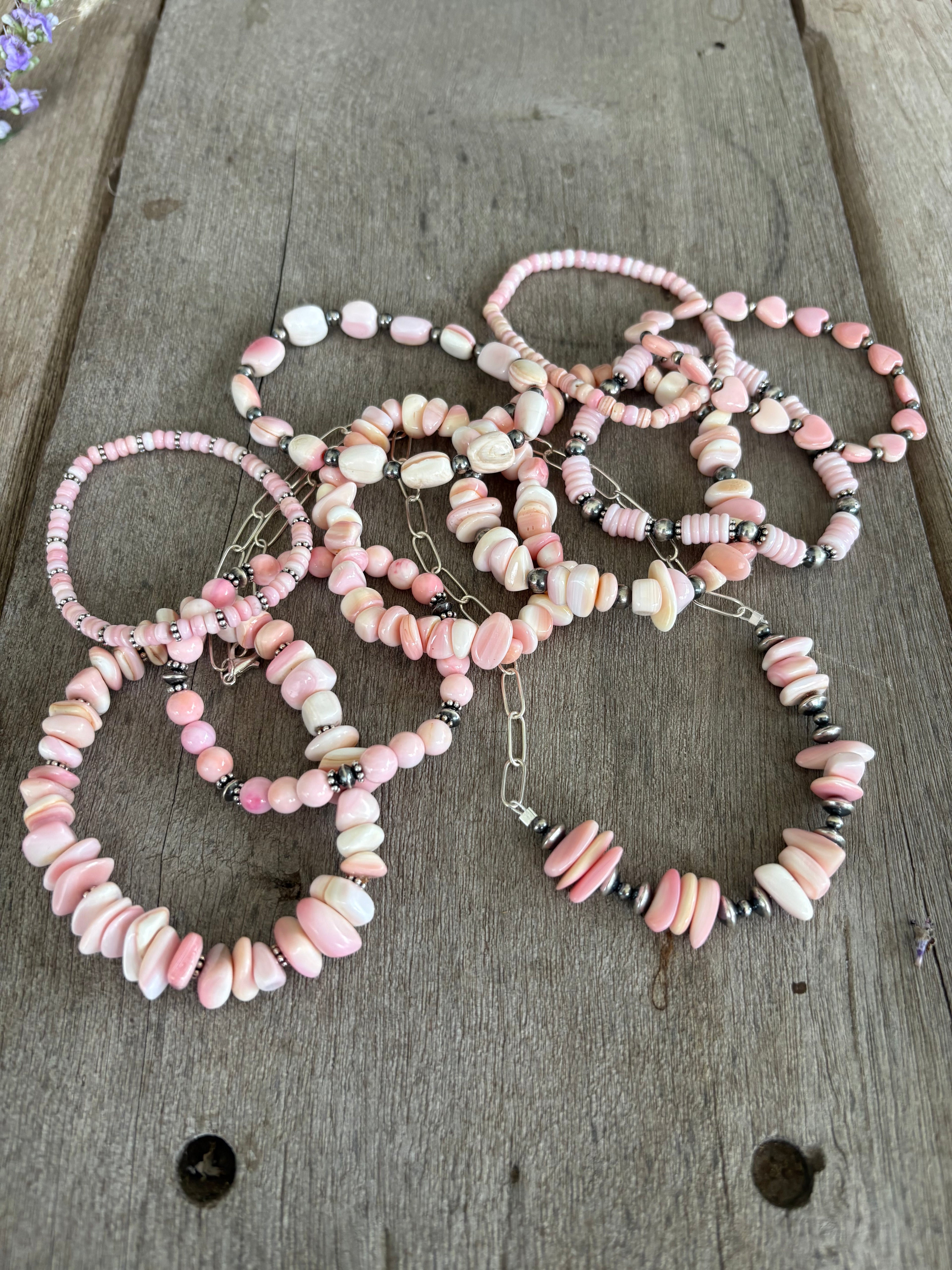 Pink Conch Chain Necklace